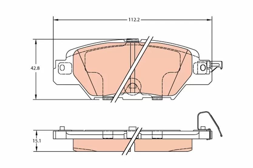 Brake Pad Set, Disc Brake GDB216 - TRW