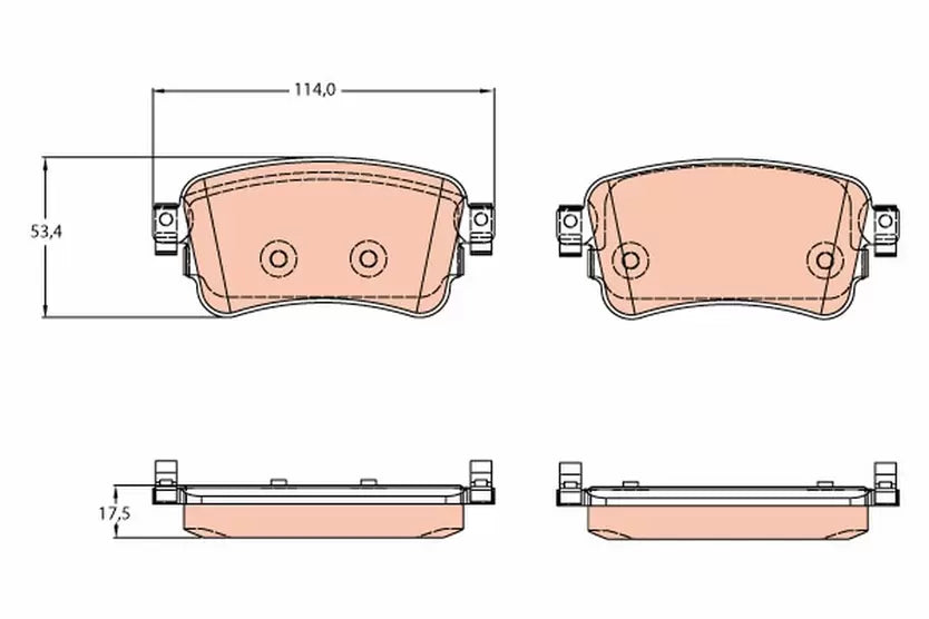 Brake Pad Set, Disc Brake GDB2166 - TRW