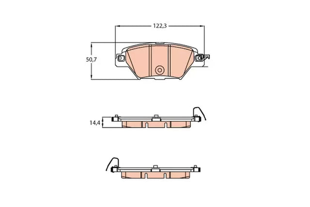 Brake Pad Set, Disc Brake GDB2199 - TRW