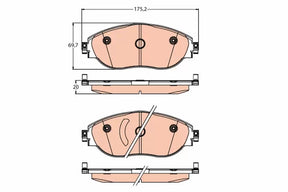 Brake Pad Set, Disc Brake GDB2213 - TRW