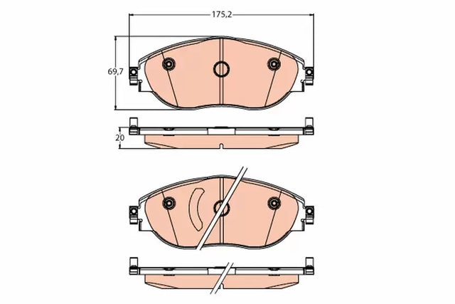 Brake Pad Set, Disc Brake GDB2213 - TRW