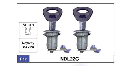Door Locks pair NDL22G - Nice Products | Universal Auto Spares