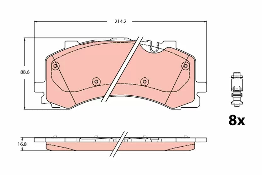 Brake Pad Set, Disc Brake GDB2238 - TRW
