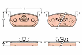 Brake Pad Set, Disc Brake GDB2216 - TRW