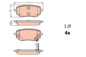 Brake Pad Set, Disc Brake GDB2270 - TRW