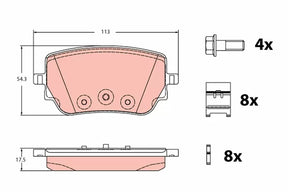 Brake Pad Set, Disc Brake GDB2331 - TRW