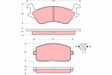Brake Pad Set, Disc Brake GDB234 - TRW