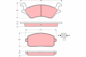 Brake Pad Set, Disc Brake GDB234 - TRW