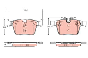 Brake Pad Set, Disc Brake GDB2355 - TRW