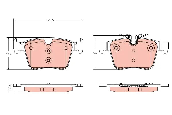 Brake Pad Set, Disc Brake GDB2355 - TRW
