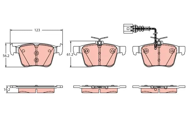 Brake Pad Set, Disc Brake GDB2358 - TRW