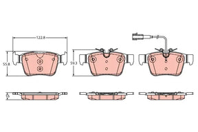 Brake Pad Set, Disc Brake GDB2368 - TRW