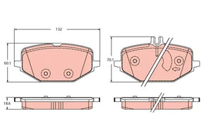 Brake Pad Set, Disc Brake GDB2376 - TRW