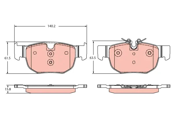 Brake Pad Set, Disc Brake GDB2374 - TRW