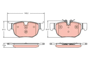 Brake Pad Set, Disc Brake GDB2374 - TRW