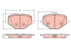 Brake Pad Set, Disc Brake GDB2359 - TRW