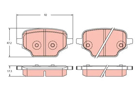 Brake Pad Set, Disc Brake GDB2410 - TRW