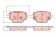 Brake Pad Set, Disc Brake GDB2414 - TRW