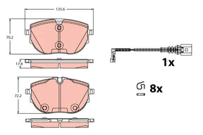 Brake Pad Set, Disc Brake GDB2421 - TRW