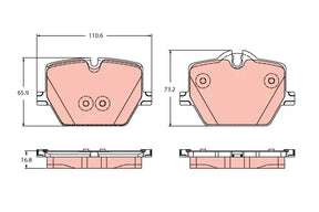 Brake Pad Set, Disc Brake GDB2419 - TRW
