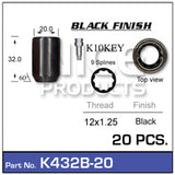 Lock Nuts 20+Key K432B-20 - Nice Products | Universal Auto Spares
