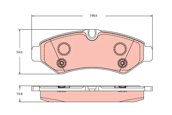 Brake Pad Set, Disc Brake GDB2452 - TRW