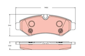 Brake Pad Set, Disc Brake GDB2452 - TRW