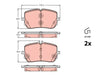 Brake Pad Set, Disc Brake GDB2453 - TRW