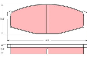 Brake Pad Set, Disc Brake GDB251DT - TRW