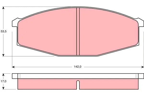 Brake Pad Set, Disc Brake GDB251DT - TRW
