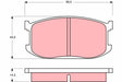 Brake Pad Set, Disc Brake GDB252 - TRW
