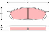Brake Pad Set, Disc Brake GDB254 - TRW - Brake Pads - TRW