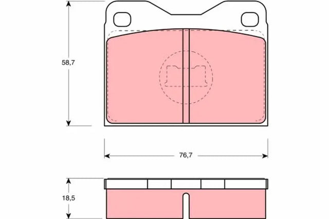 Brake Pad Set, Disc Brake GDB279 - TRW