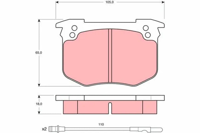 Brake Pad Set, Disc Brake GDB280 - TRW
