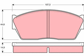 Brake Pad Set, Disc Brake GDB284 - TRW