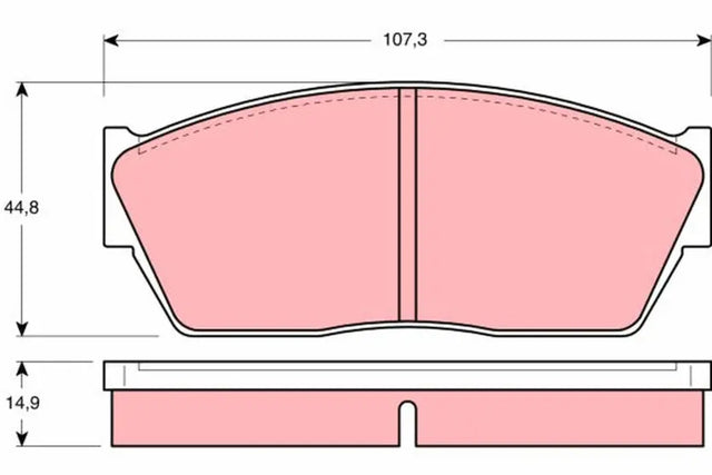 Brake Pad Set, Disc Brake GDB284 - TRW