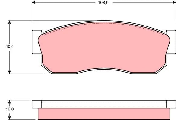 Brake Pad Set, Disc Brake GDB288 - TRW