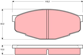 Brake Pad Set, Disc Brake GDB293 - TRW
