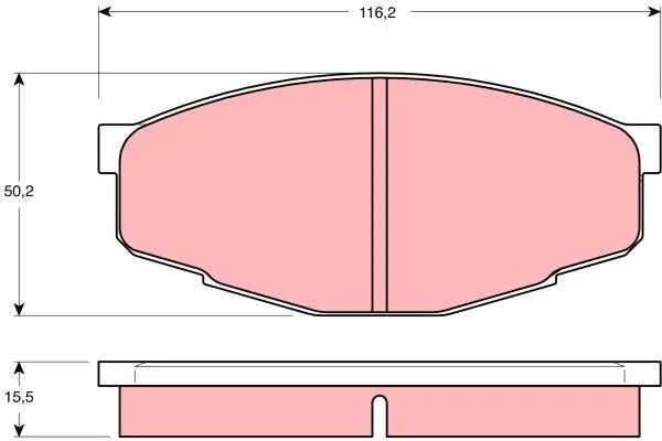 Brake Pad Set, Disc Brake GDB293 - TRW