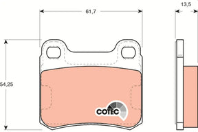 Brake Pad Set, Disc Brake GDB294 - TRW