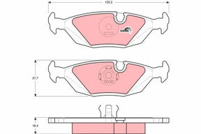 Brake Pad Set, Disc Brake GDB299 - TRW