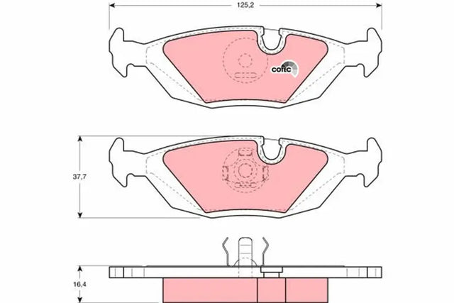 Brake Pad Set, Disc Brake GDB299 - TRW