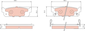 Brake Pad Set, Disc Brake GDB301 - TRW