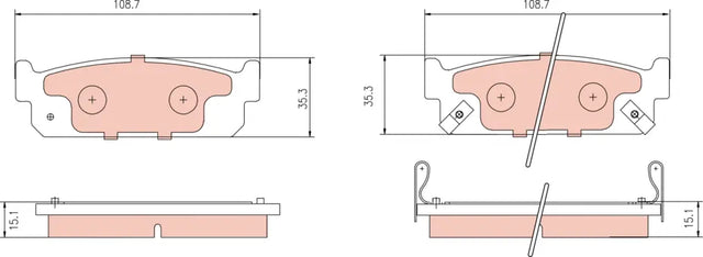 Brake Pad Set, Disc Brake GDB301 - TRW