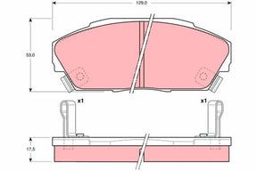 Brake Pad Set, Disc Brake GDB303 - TRW