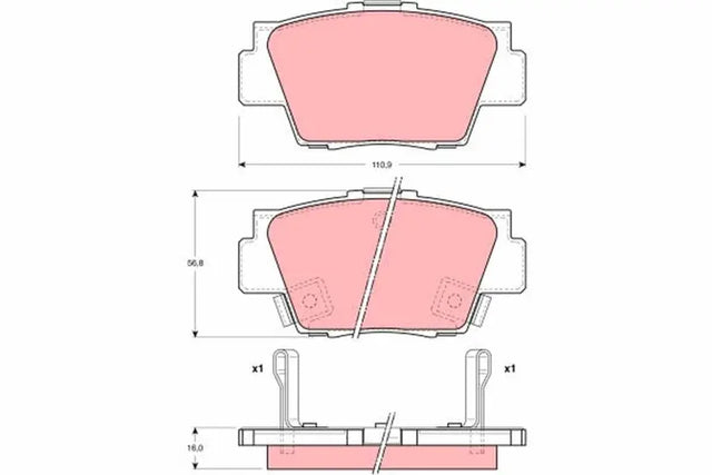 Brake Pad Set, Disc Brake GDB3039 - TRW