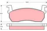 Brake Pad Set, Disc Brake GDB303DT - TRW