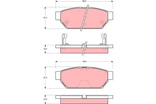 Brake Pad Set, Disc Brake GDB3045 - TRW