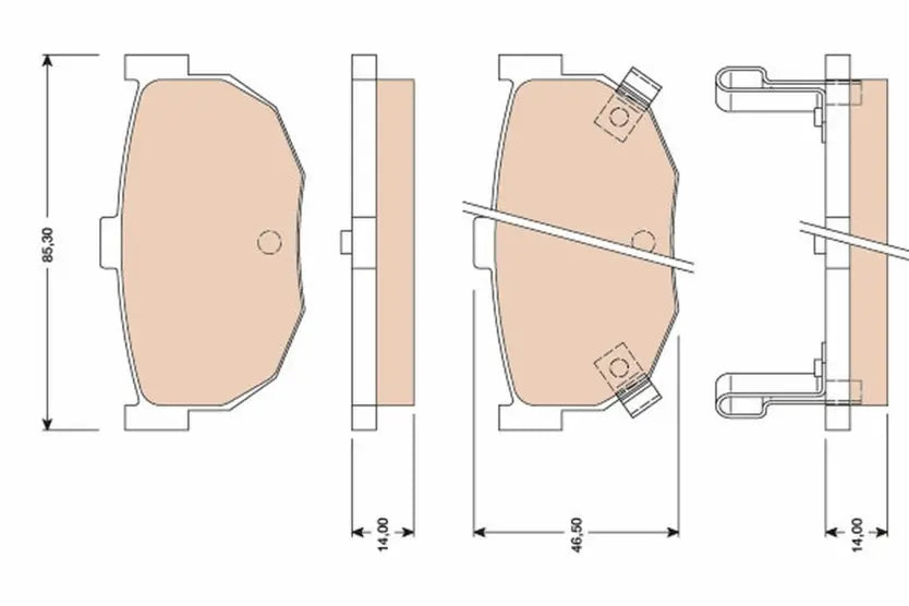 Brake Pad Set, Disc Brake GDB305 - TRW