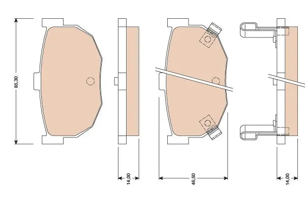 Brake Pad Set, Disc Brake GDB3051 - TRW